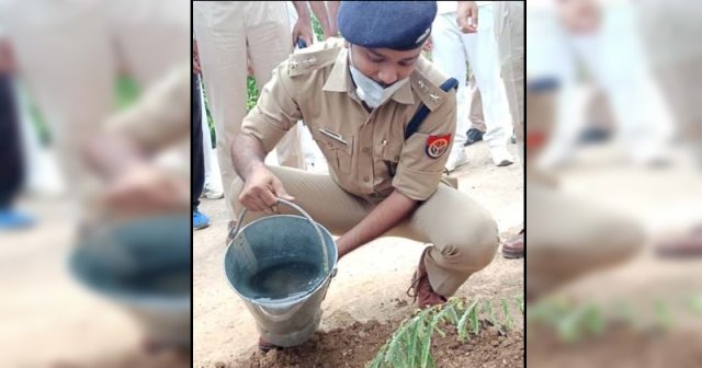 पुलिस लाइन में मनाया गया वृक्षारोपण महाअभियान
