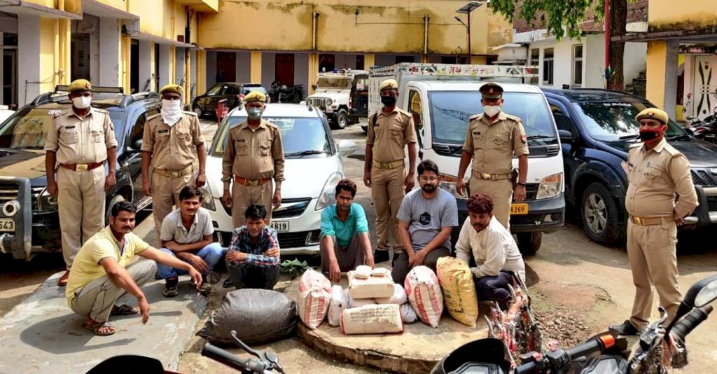 आधा दर्जन अन्तर्राज्यीय तस्कर गिरफ्तार, 33 किलो गांजा बरामद