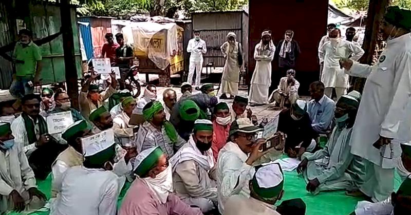 किसान बिल के खिलाफ किसानों व सपा द्वारा प्रदर्शन 