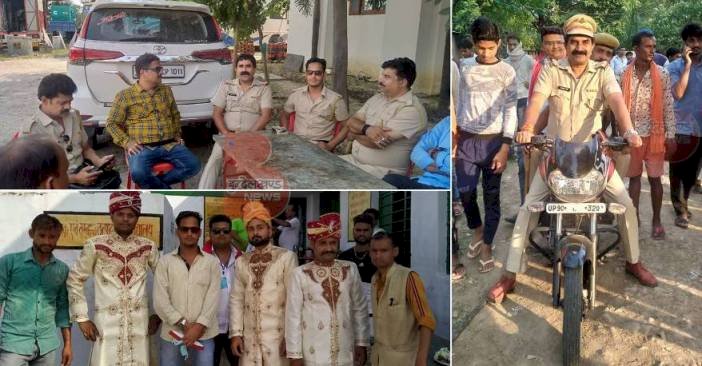 बाँदा : भोजपुरी फिल्म स्टार कास्ट ने भागवत प्रसाद में कुछ इस तरह बिताये फुरसत के पल