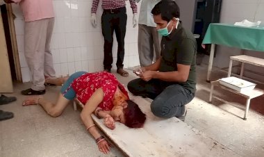 बांदा में फिर एक पति ने पत्नी की गर्दन काटी, हालत गंम्भीर