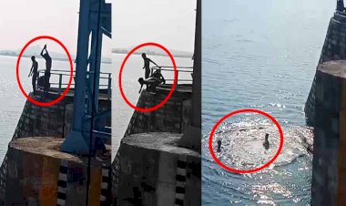 चित्रकूट : करीब 123 मीटर ऊंचाई से ये बच्चे पानी में छलांग लगाकर करते हैं खतरनाक स्टंट