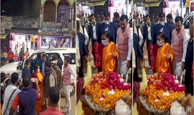 उमाभारती ने बांदा के प्रसिद्ध महेश्वरी देवी मंदिर में मत्था टेका