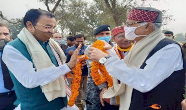 डिप्टी सीएम केशव प्रसाद मौर्या के चित्रकूट पहुंचने पर भाजपाइयों ने किया स्वागत