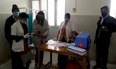 वैक्सीनेशन के लिए बांदा में हुआ ड्राई रन