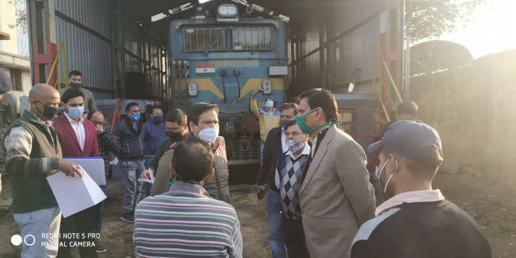 मंडल रेल प्रबंधक  द्वारा डीजल शेड झाँसी में किये गए विभिन्न उदघाटन