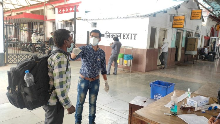 covid testing in jhansi railway station | covid 19 test