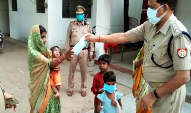 कोरोना से बचाव के लिए पुलिस ने ग्रामीण क्षेत्रों में शुरू की पहल