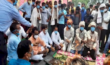 बाँदा : विधायक ने हर-घर-नल जल परियोजना का भूमि पूजन किया