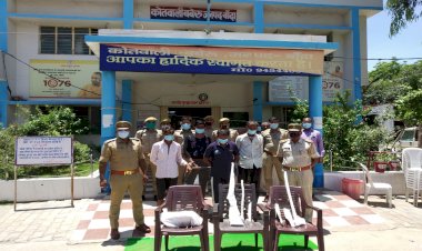 पुलिस मुठभेड़ में गोवध करने वाले चार गिरफ्तार, 110 किलोग्राम गोमांस बरामद