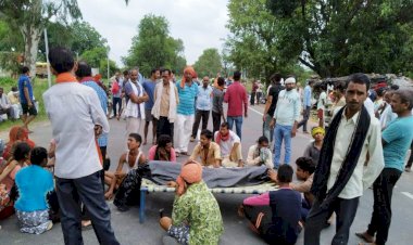 कोविड वैक्सीन लगवाने के बाद मौत से गुस्साए ग्रामीणों ने किया नेशनल हाईवे जाम