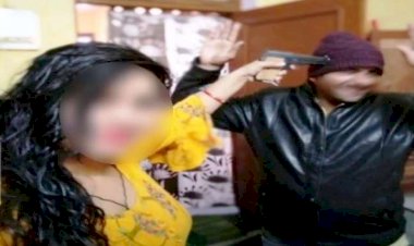 भाभी ने ननद की पिस्टल लिए फोटो वायरल की, देखिए यहाँ