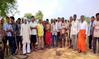 चित्रकूट : अन्ना जानवरो से त्रस्त किसानों ने अस्थाई गौशाला बनाई