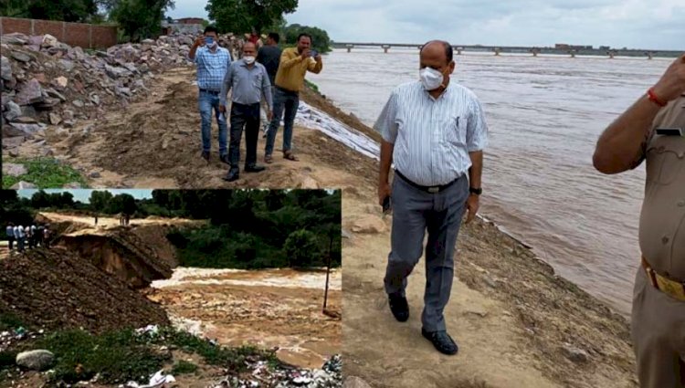 यमुना, बेतवा नदियां उफनाने से हमीरपुर शहर के निचले इलाके में बाढ़ का पानी घुसा