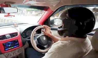 कानपुर में यातायात पुलिस का अनोखा कारनामा, कार चालक का 'नो हेलमेट' में काटा ई-चालान