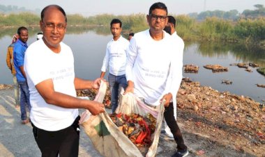 गंगा उत्सव में केन नदी हुई गंगा आरती दीपोत्सव एवं सांस्कृतिक कार्यक्रम