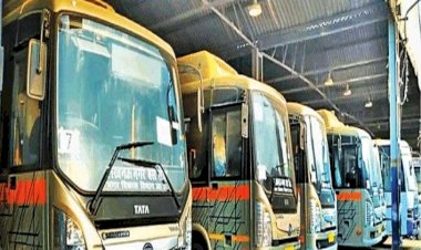 लखनऊ में कैसरबाग से इंटौजा के बीच चली नई इलेक्ट्रिक एसी बसें