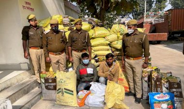 चित्रकूट पुलिस ने 310 बोरी नकली खाद बरामद की, 2 अभियुक्त गिरफ्तार