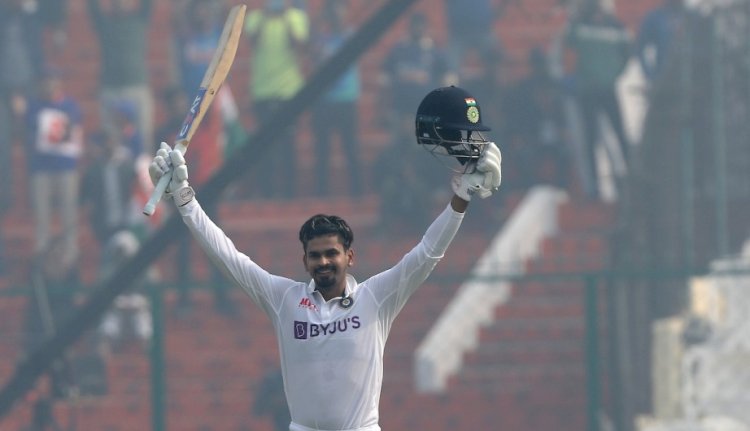 कानपुर टेस्ट : लंच तक भारत ने आठ विकेट खोकर बनाये 339 रन, श्रेयस ने जड़ा शतक