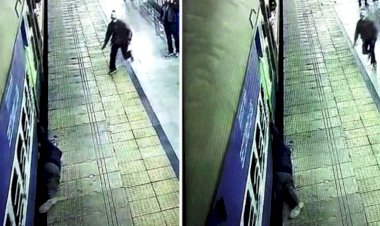 चलती ट्रेन में चढ़ने के दौरान पैर फिसला, उपनिरीक्षक की सूझबूझ से बची जान