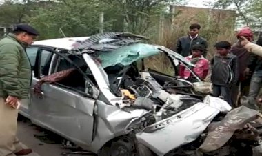 सड़क दुर्घटना में बबेरू कोतवाली प्रभारी सहित आधा दर्जन पुलिसकर्मी घायल