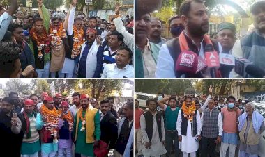 बसपा, सपा, कांग्रेस और भाजपा प्रत्याशियों ने नामांकन पत्र भरे और किए जीत के दावे