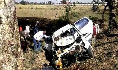 बांदा में फिर दिखाई दिया रफ्तार का कहर, कार पेड़ से टकराई चालक समेत तीन की मौत