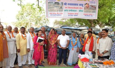 रंग ला रहा है भूसा दान महादान अभियान, 3335 कुंतल भूसा गोवंशों को मिला