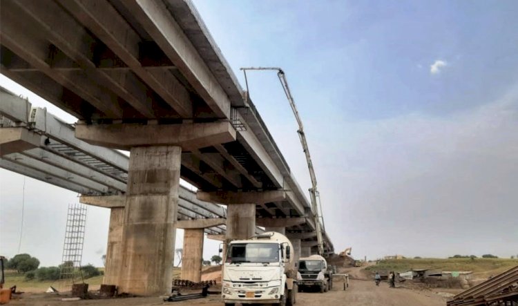 ken river girder launch in bundelkhand expressway