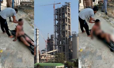 बाँदा : डिंगवाही रेलवे स्टेशन के पावर प्लांट में काम करते शॉर्ट सर्किट से लगी आग