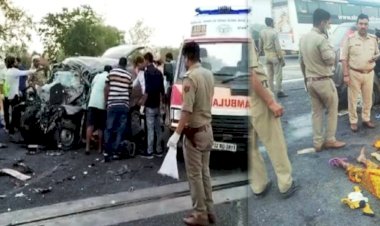 मथुरा एक्सप्रेस-वे हादसे में एक परिवार के सात लोगों की मौत, दो घायल
