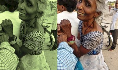 बुजुर्ग महिला के हाथ पैर बांध कर ले जा रहे दो बाइक सवार