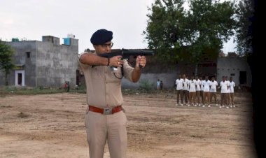 उपद्रवियों से निपटने के लिए बाँदा पुलिस ने किया बलवा ड्रिल का रिहर्सल