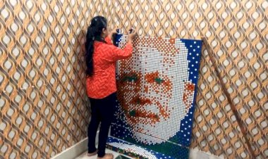 बुन्देलखण्ड की बेटी प्रज्ञा ‘क्यूब्स’ से बना लेती हैं हुबहू तस्वीर, पीएम नरेंद्र मोदी की तस्वीर बनाकर की समर्पित