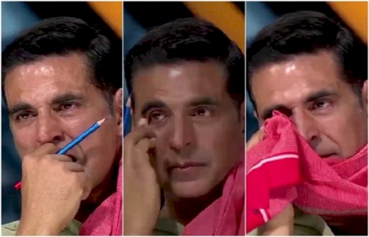 सुपरस्टार सिंगर 2 के मंच पर भावुक हुए अक्षय कुमार फूट - फूटकर रोये