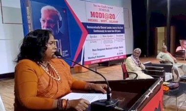 दुर्गावती मेडिकल कॉलेज बांदा में केंद्रीय मंत्री साध्वी निरंजन ज्योति ने मोदी@20 के बारे में कहीं ये बाते