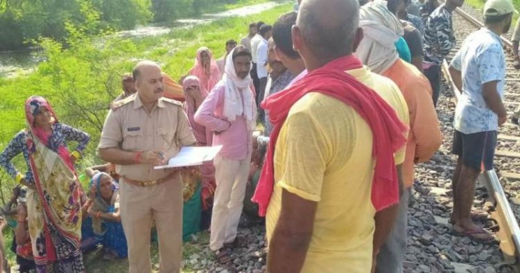 suicide in railway track, crime banda up
