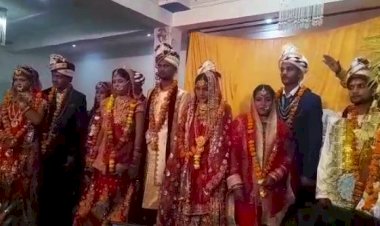 सुदर्शन समाज ने दिया सादगी का संदेश, सामूहिक विवाह में 7 जोड़े बने जीवन साथी