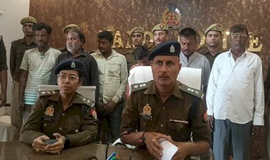 बांदा में अंतरराज्यीय वाहन चोर गिरोह पकडा गया, 50 लाख के ट्रक सहित कई वाहनों के कलपुर्जे बरामद