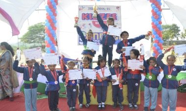 किड्जी में हुए तीन दिवसीय गेम्स में नन्हे मुन्ने बच्चों ने दिखाया जौहर, पेरेंट्स ने भी दिखाया जोश