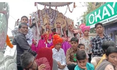 राम भक्तों ने निकाली श्री राम की भव्य शोभायात्रा, डीजे की धुन थिरकते रहे भक्त