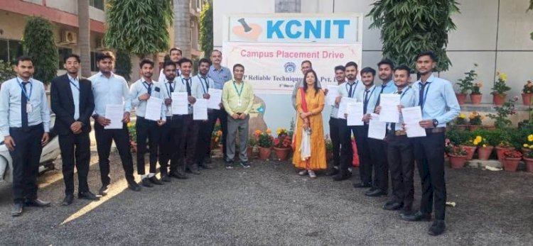 KCNIT में बीटेक व डिप्लोमा इंजीनियरिंग के विद्यार्थियों का इस कंपनी में 30 विद्यार्थियों का चयन