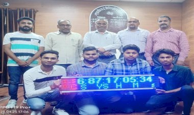 सावधानः जलवायु परिवर्तन का खतरा बढा, इंजीनियरिंग कॉलेज के छात्रों ने जलवायु घड़ी असेंबल की