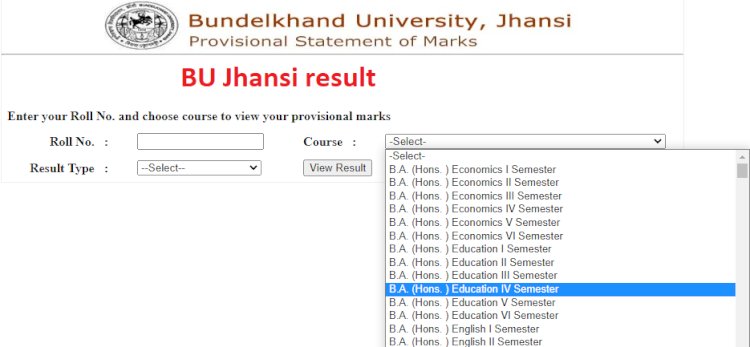 bu jhansi result 2023