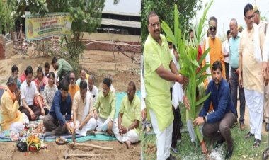 ग्लोबल समिट का प्रस्तावित, बायो सीएनजी और फर्टिलाइजर प्लांट का हुआ भूमि  पूजन