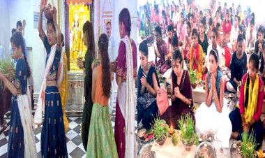135 कुवांरी कन्याओं ने रखा जया पार्वती व्रत