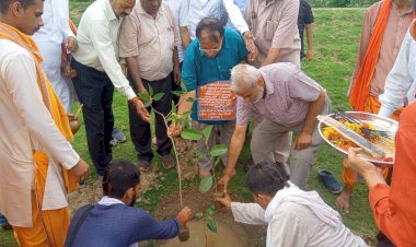 तीन पूर्व सांसदो सहित 21 लोगो की स्मृति मे शंकर सरोवर मे हरीशंकरी के पौधे रोपे गए