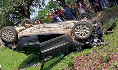 सड़क हादसे में चौकी प्रभारी व साइकिल सवार की मौत