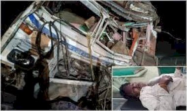 ट्रक की केबिन में फंसा चालक जिंदा जल गया,मचा हडकम्प