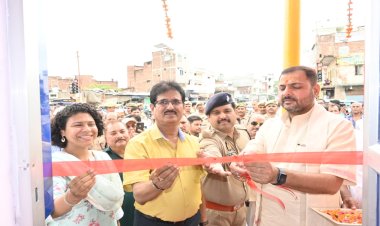 बांदाःजिले के पहले ट्रैफिक लाइट सिस्टम का शुभारंभ, सदर विधायक ने कहा शहर के अन्य चौराहे भी होंगे विकसित